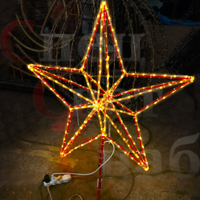 Макушка на уличную елку Кремлевская Звезда 1 м тепло-белая