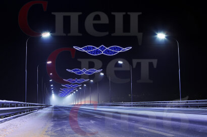 Новогоднее украшение для улицы. Праздничная перетяжка Вальс