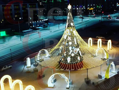 Световая гирлянда "Звездное Небо" d=20м IP44 10м 125 нитей белый теплый