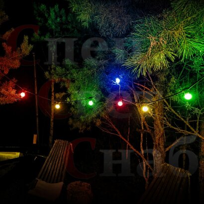 Уличная световая гирлянда Белт Лайт 50 м шаг 40 см Каучук черный