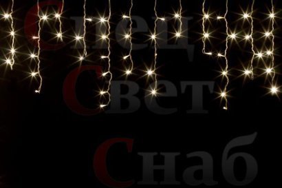 Светодиодная гирлянда "Бахрома" теплое белое свечение 100 метров